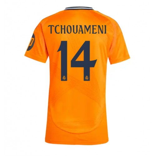 Fotbalové Dres Real Madrid Aurelien Tchouameni #14 Dámské Venkovní 2024-25 Krátký Rukáv